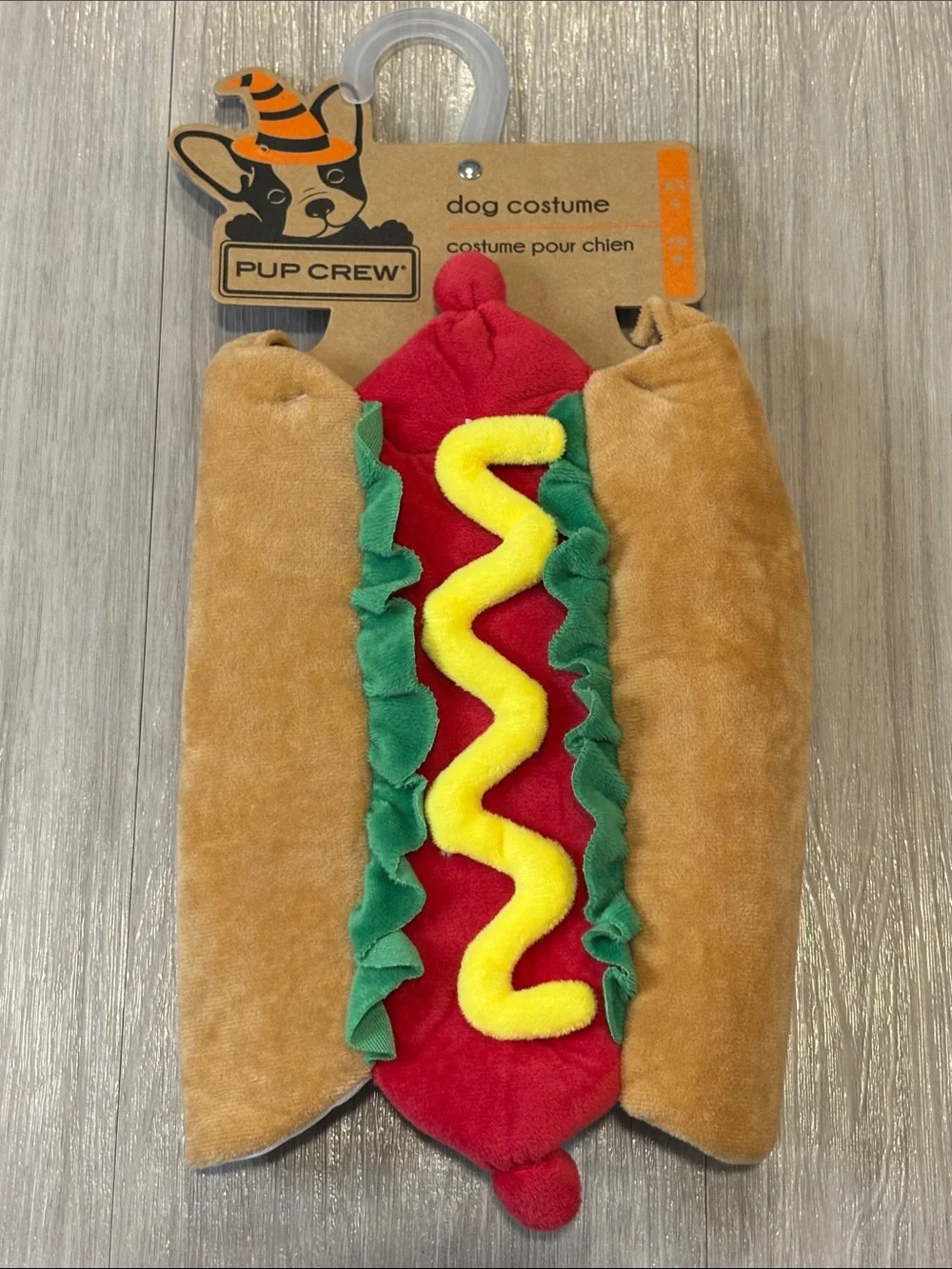 Pup Crew Hot Dog Dog Costume Cute Plush Halloween Pet Costume